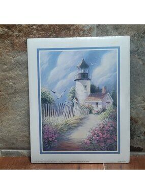 Vintage Unframed Wooden Lighthouse Art Print Henri